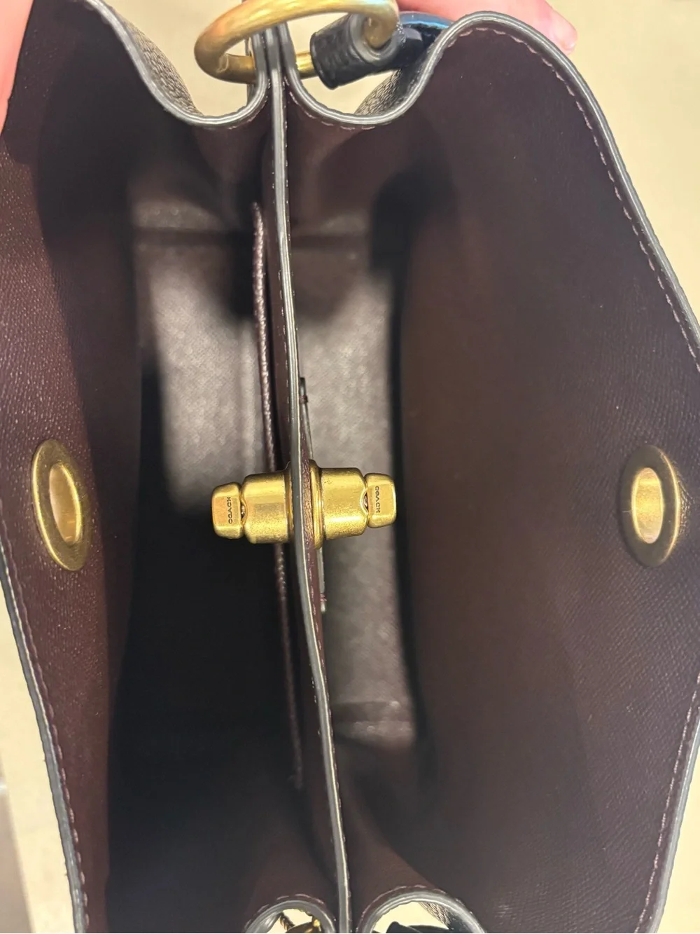 Coach black leather bucket/ Shoulder Bag